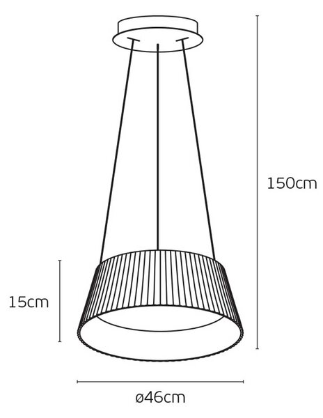 VK Light Aelia Wood LED závěsné svítidlo Černá