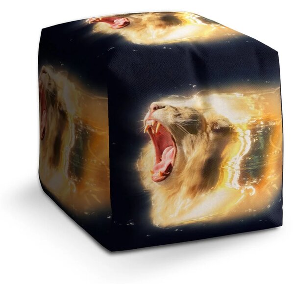Sablio Taburet Cube Lev art - 40x40x40 cm