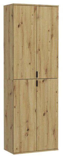 Šatní skříň s otočnými dveřmi, dub artisan, š: 61 cm