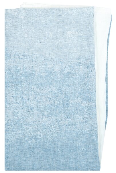 Lněná deka / ubrus Saari 145x200, modro-bílá