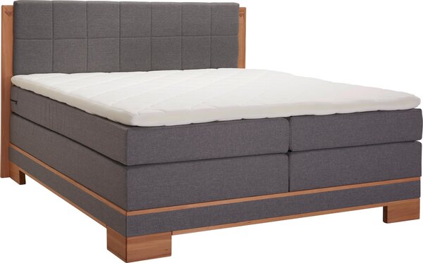POSTEL BOXSPRING, 180/200 cm, šedá, barvy buku Linea Natura - Manželské postele