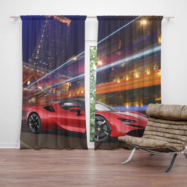 Sablio Závěs Ferrari na ulici: 2ks 140x250cm