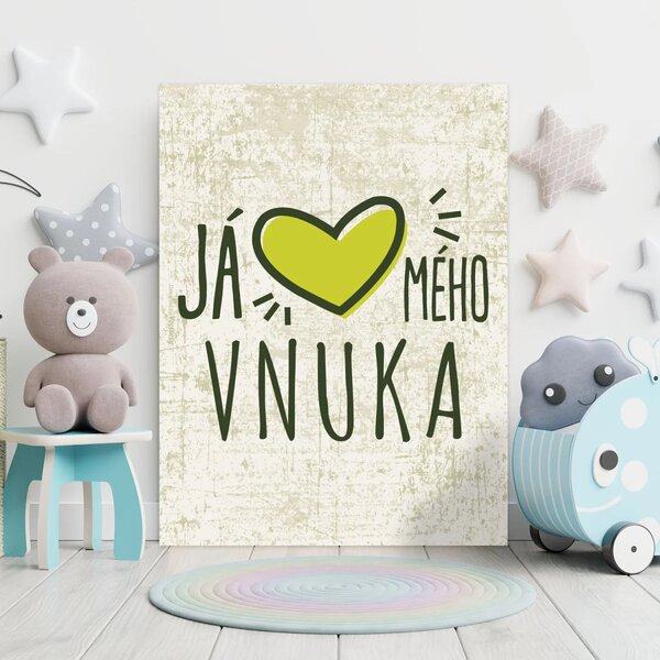 Sablio Dárková cedulka Já miluju mého vnuka: 30x40 cm