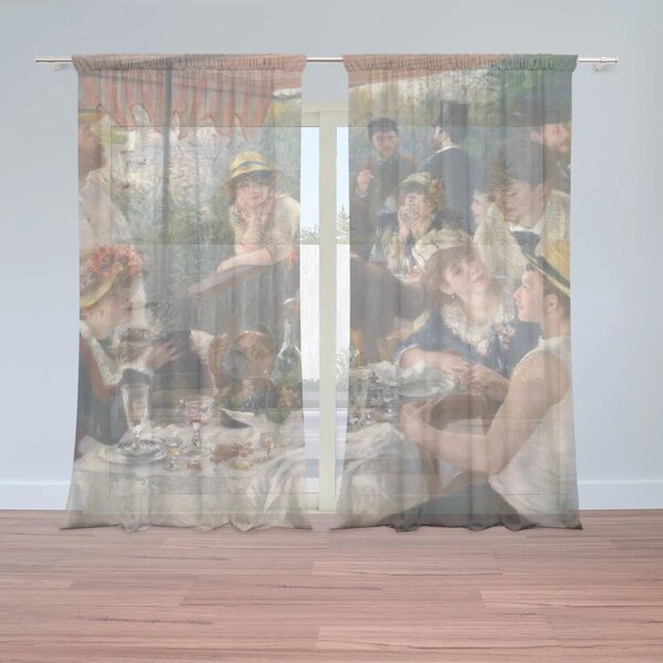 Sablio Záclony Snídaně veslařů - Auguste Renoir: 2ks 150x250cm