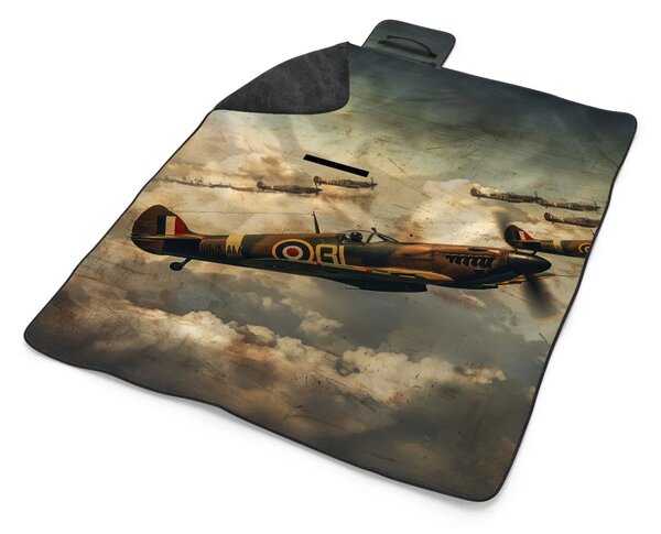 Sablio Plážová deka Stíhačky Spitfire v letecké bitvě: 200x140 cm