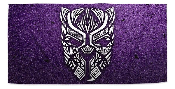 Sablio Ručník BLACK PANTHER wakanda forever Bílý - 30x50 cm