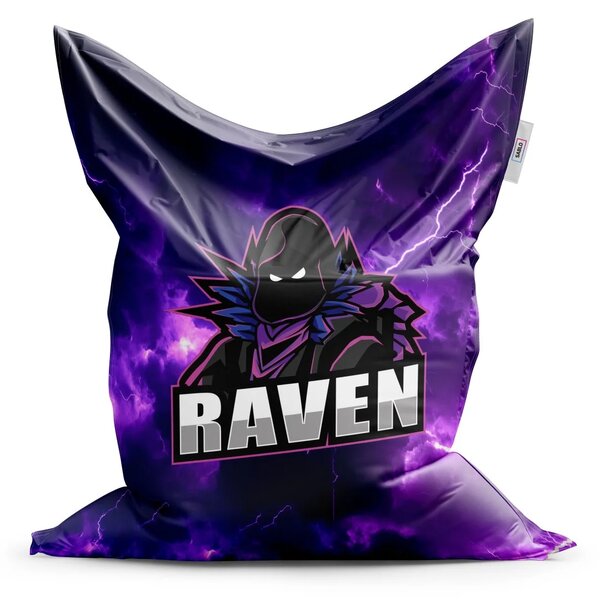 Sablio Sedací vak FORTNITE RAVEN Fialová bouře - 150x100 cm