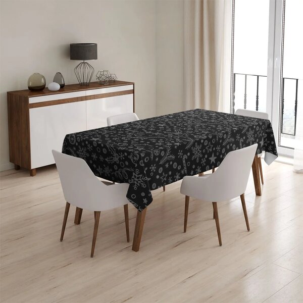 Sablio Vánoční ubrus Vánoce na černé - 90x90 cm
