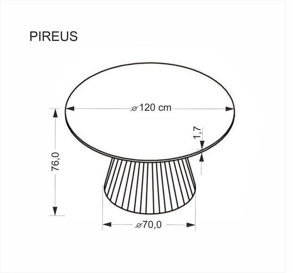 Jídelní stůl (pro 4 osoby) Pirus (travertin)
