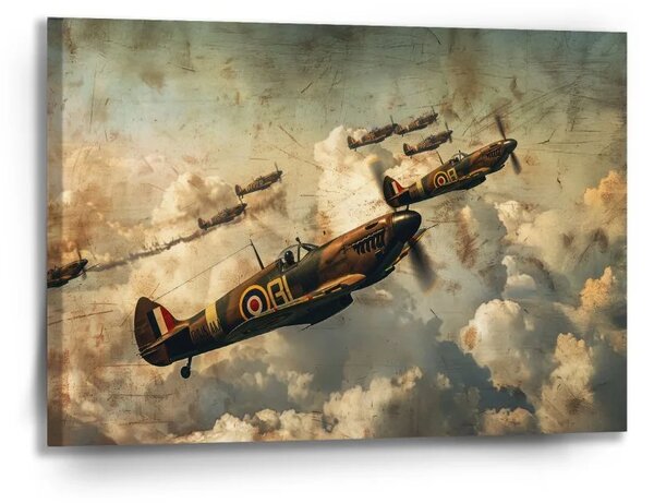 Sablio Obraz Stíhačky Spitfire v letecké bitvě - 90x60 cm