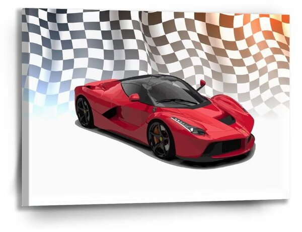 Sablio Obraz Ferrari Závodní vlajka - 90x60 cm