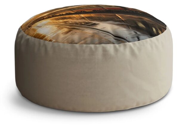 Sablio Taburet Circle Vlak na nádraží při východu slunce: 38x48 cm