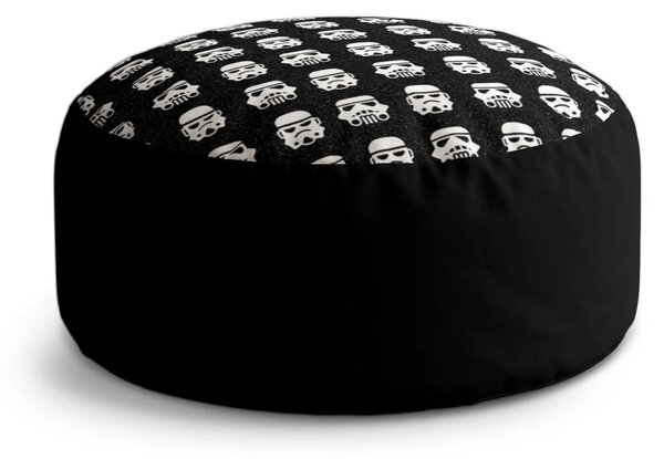 Sablio Taburet Circle Star Wars Stormtrooper Pattern: 38x48 cm
