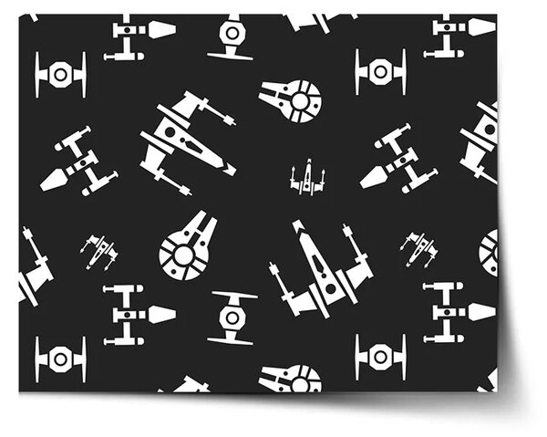 Sablio Plakát Star Wars Vesmírné lodě Pattern - 60x40 cm