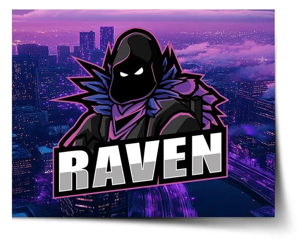 Sablio Plakát FORTNITE RAVEN Steampunk město - 60x40 cm