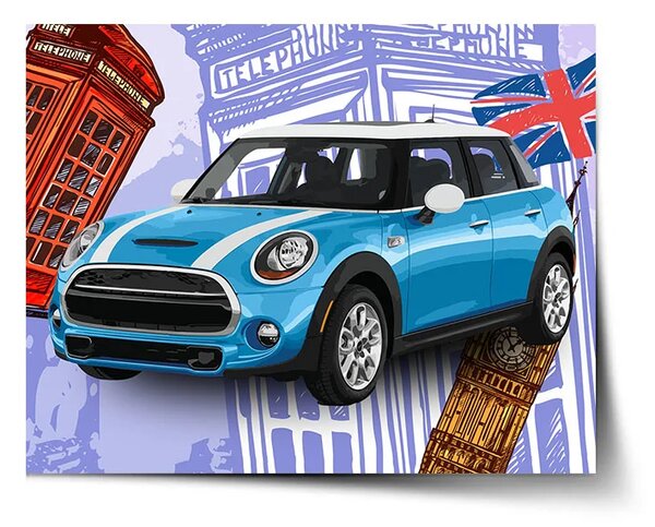 Sablio Plakát Mini sedan Londýn - 60x40 cm