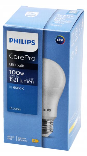 LED žárovka Philips E27 - 13W - 1521 lm - studená bílá - CorePro Premium A60