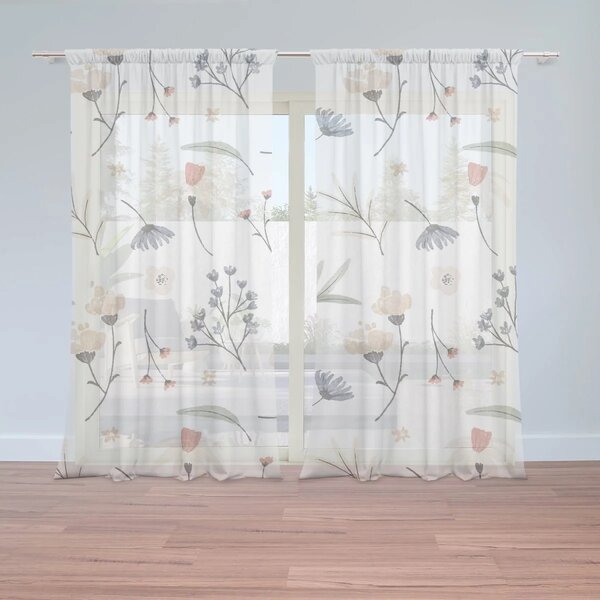 Sablio Záclony Luční elegance: 2ks 150x250cm