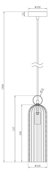 STROPNÍ ZÁVĚSNÉ SVÍTIDLO, 10/34,7 cm MAYTONI - Online Only svítidla, Online Only