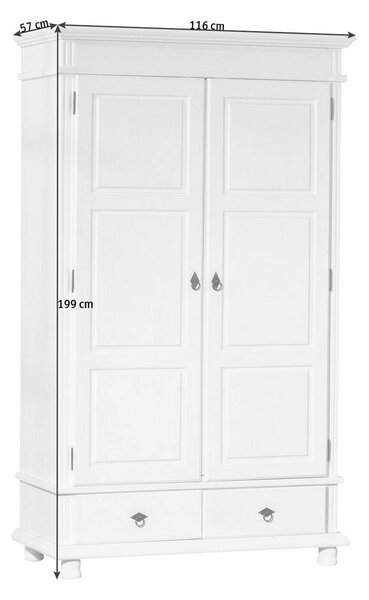 Šatní skříň DANZ šířka 116cm