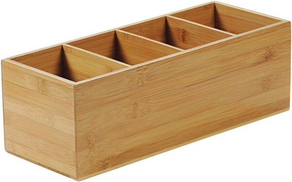 Kesper Stojan na příbory, make-up, stůl se 4 přihrádkami, bambus, ELA, 35x12x14