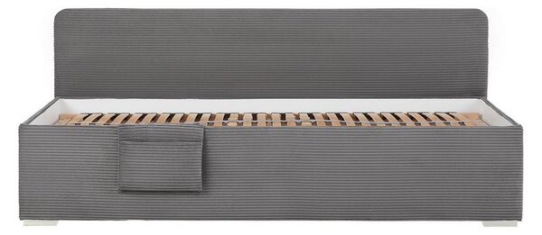 Postel Remi s bočnicemi 90x200, potah šedý