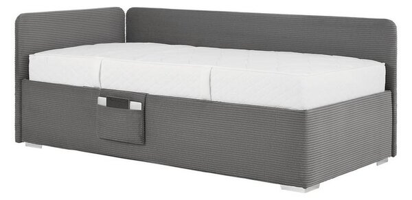 Postel Remi s bočnicemi 90x200, potah šedý