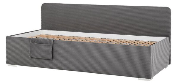 Postel Remi s bočnicemi 90x200, potah šedý