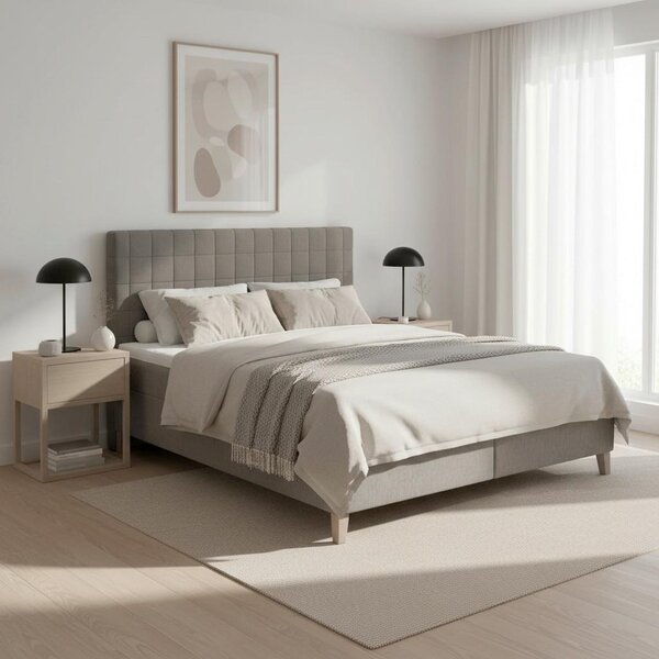 Boxspringová postel OLIVIA 180x200, s topperem, šedá