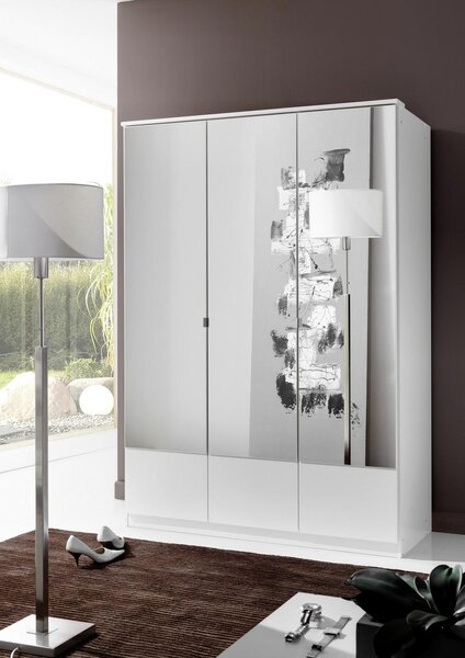 Třídveřová skříň se zrcadly IMAGO bílá 135cm