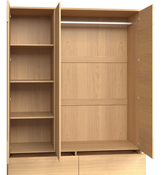 Šatní skříň MARLO š. cca 148 cm, dekor dub