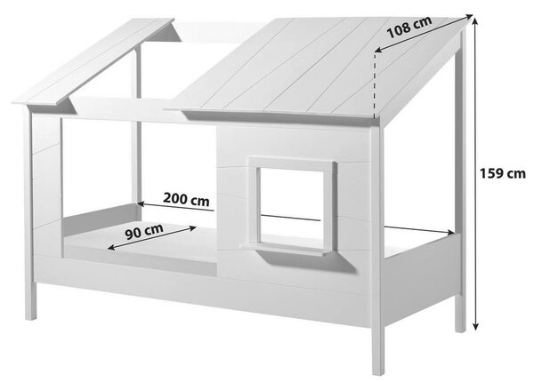 Domečková postel pro nejmenších 90x200cm