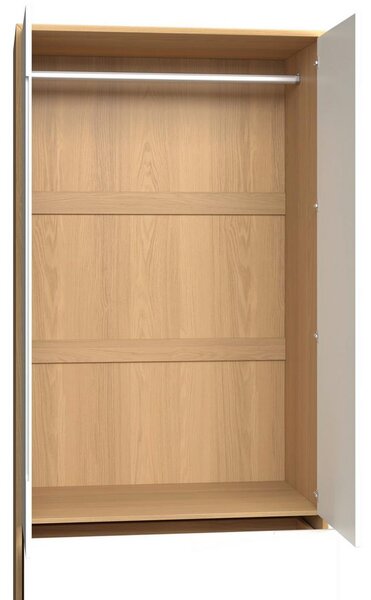 Šatní skříň MARLO š. cca 100 cm, dekor bílá/dub