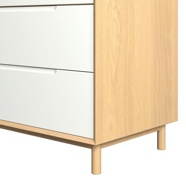 Šatní skříň MARLO š. cca 100 cm, dekor bílá/dub