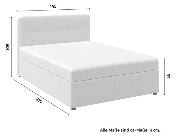 Boxspringová postel MARCO 140x200, béžová