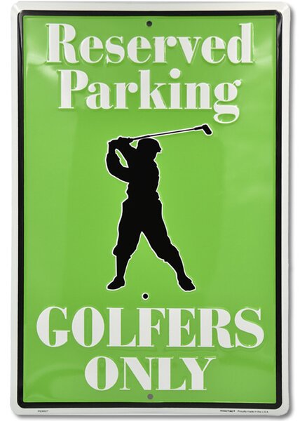 Plechová cedule Golfers Only Reserved Parking 45 cm x 30 cm