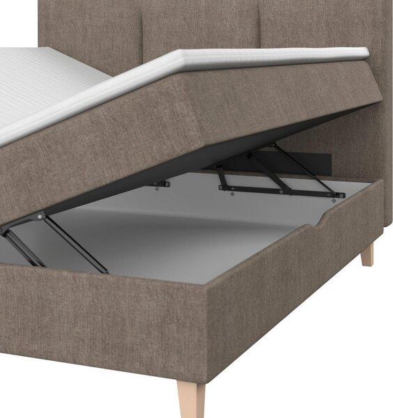 Boxspringová postel MONZA 180x200, hnědá