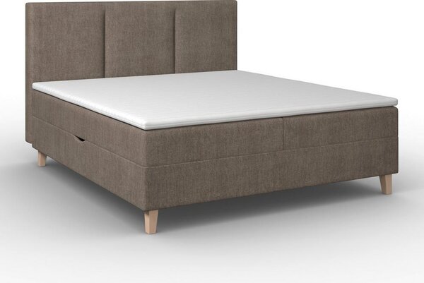 Boxspringová postel MONZA 180x200, hnědá