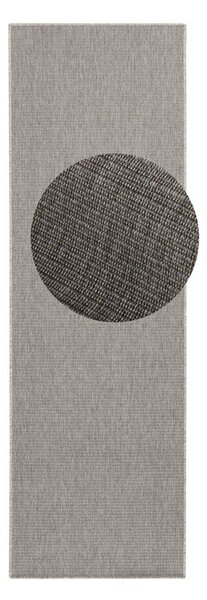 Šedý vnitřní a venkovní běhoun 80x350 cm Nature – Hanse Home