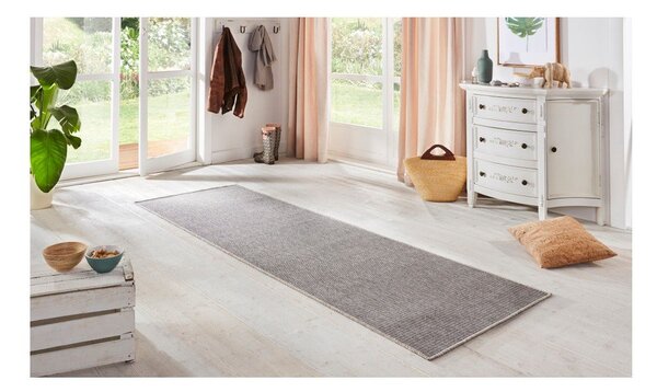 Šedý vnitřní a venkovní běhoun 80x350 cm Nature – Hanse Home