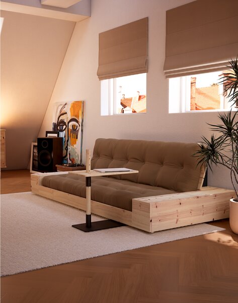 Karup Design Rozkládací pohovka BASE - 516 Sorbet Pink / Se dvěma bočními boxy