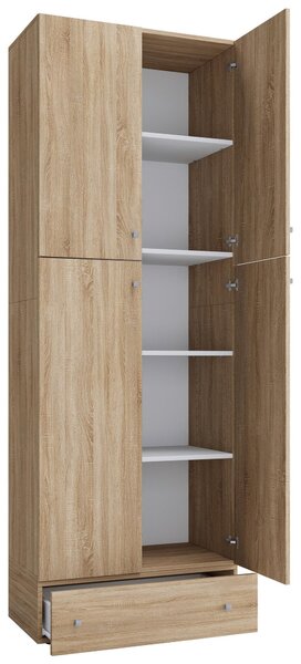 Šatní skříň Lona XXL se zásuvkou, dub sonoma 70cm
