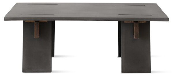 Eberhart Furniture Konferenční stolek Arnold s betonovou deskou - Concrete Dark / Concrete Dark / Oak Dark