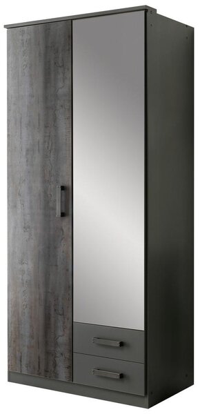 Skříň s otočnými dveřmi STEEL, šířka 90 cm