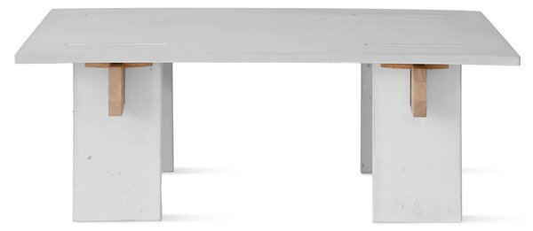 Eberhart Furniture Konferenční stolek Arnold s betonovou deskou - Concrete Light / Concrete Light / Oak Light