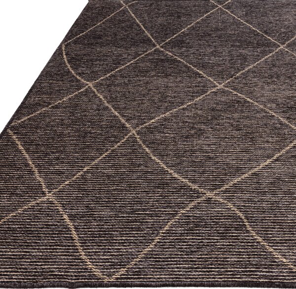 Tribeca Design Kusový koberec Fugali Charcoal Rozměry: 120x170 cm