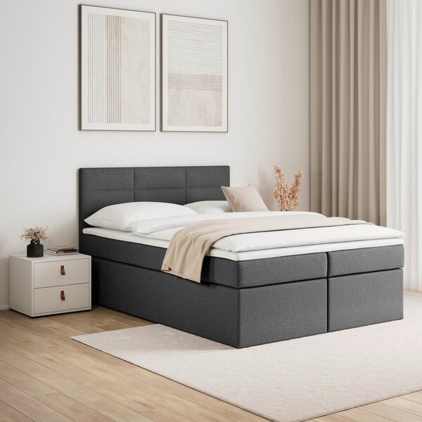 Manželská boxspring postel Lisa, 140x200, šedá