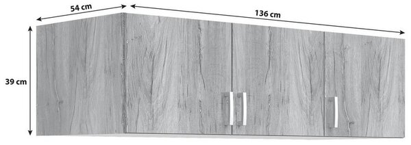 Nástavec BRANDO 136cm dekor dub Flagstaff