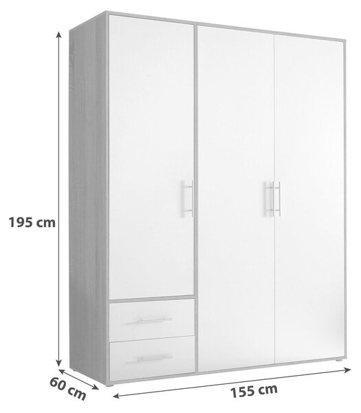 Skřiň s ototčnými dveřmi VALENCIA 155cm