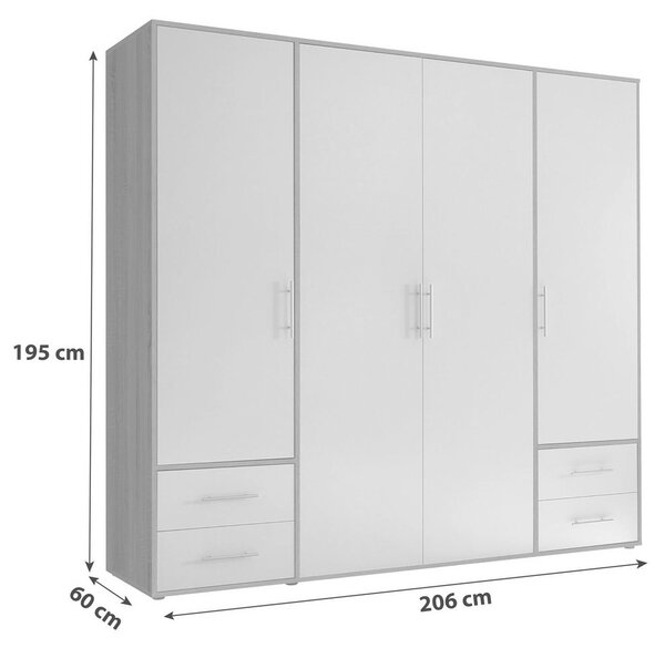 Skřiň s otočnými dveřmi VALENCIA 206cm